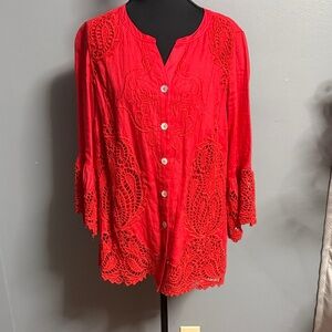 John Mark size small Red